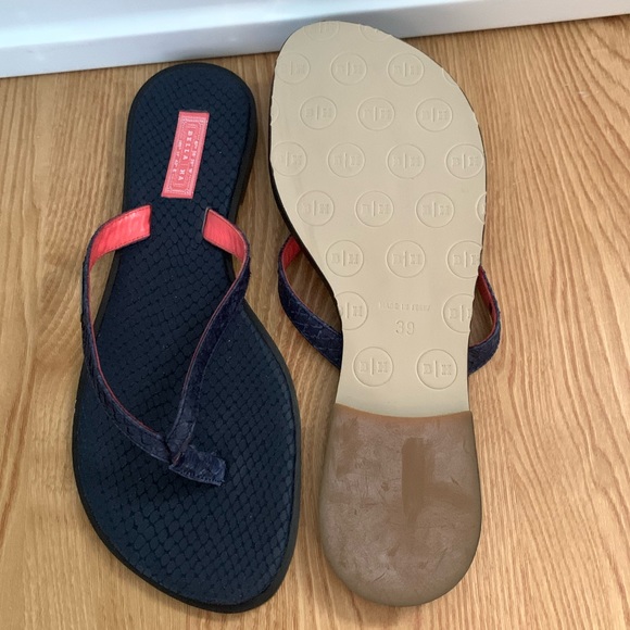 Bella Ha Italian Leather Sandal size 39 Navy blue - Picture 4 of 5